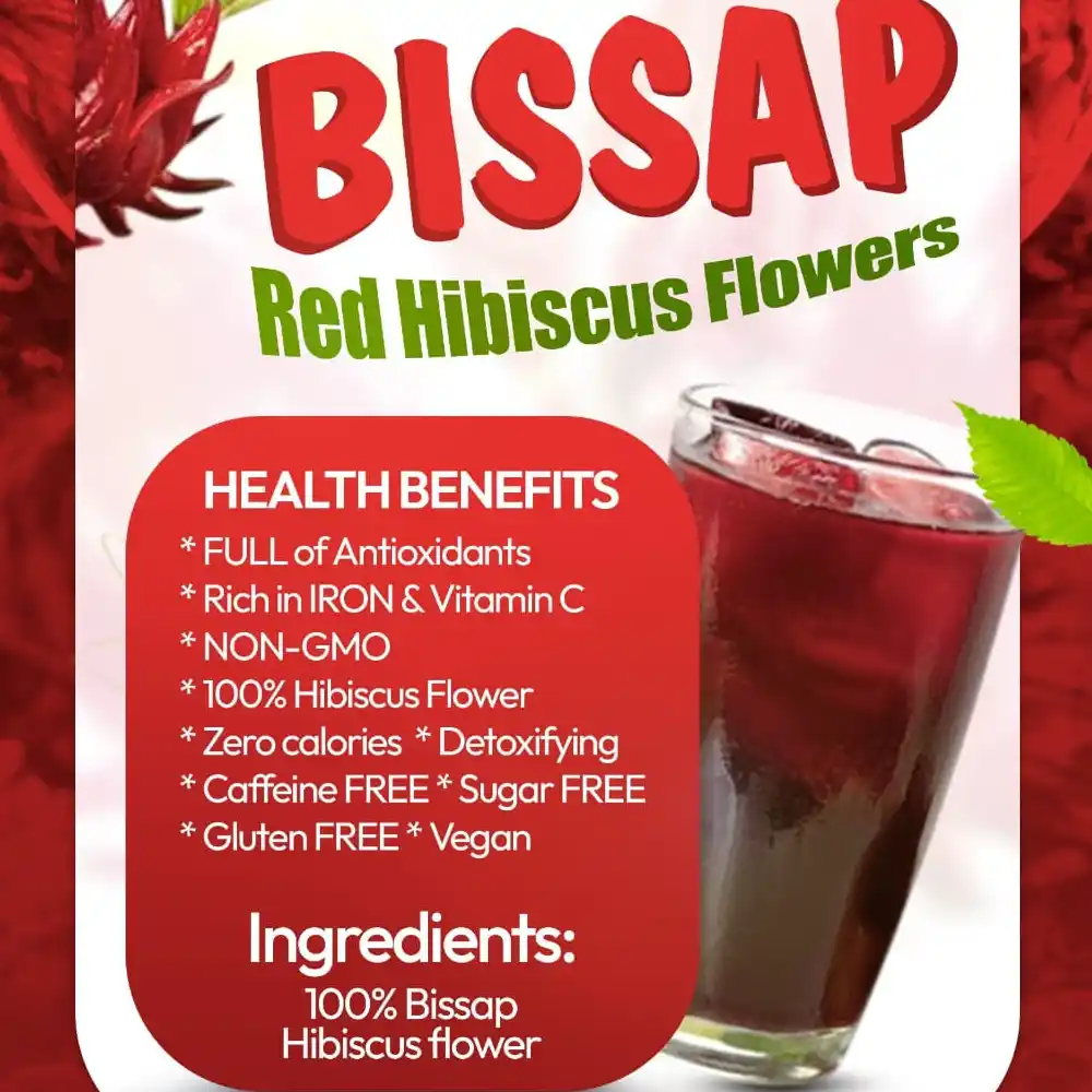 Red Hibiscus Flowers (100% Pure & Natural)